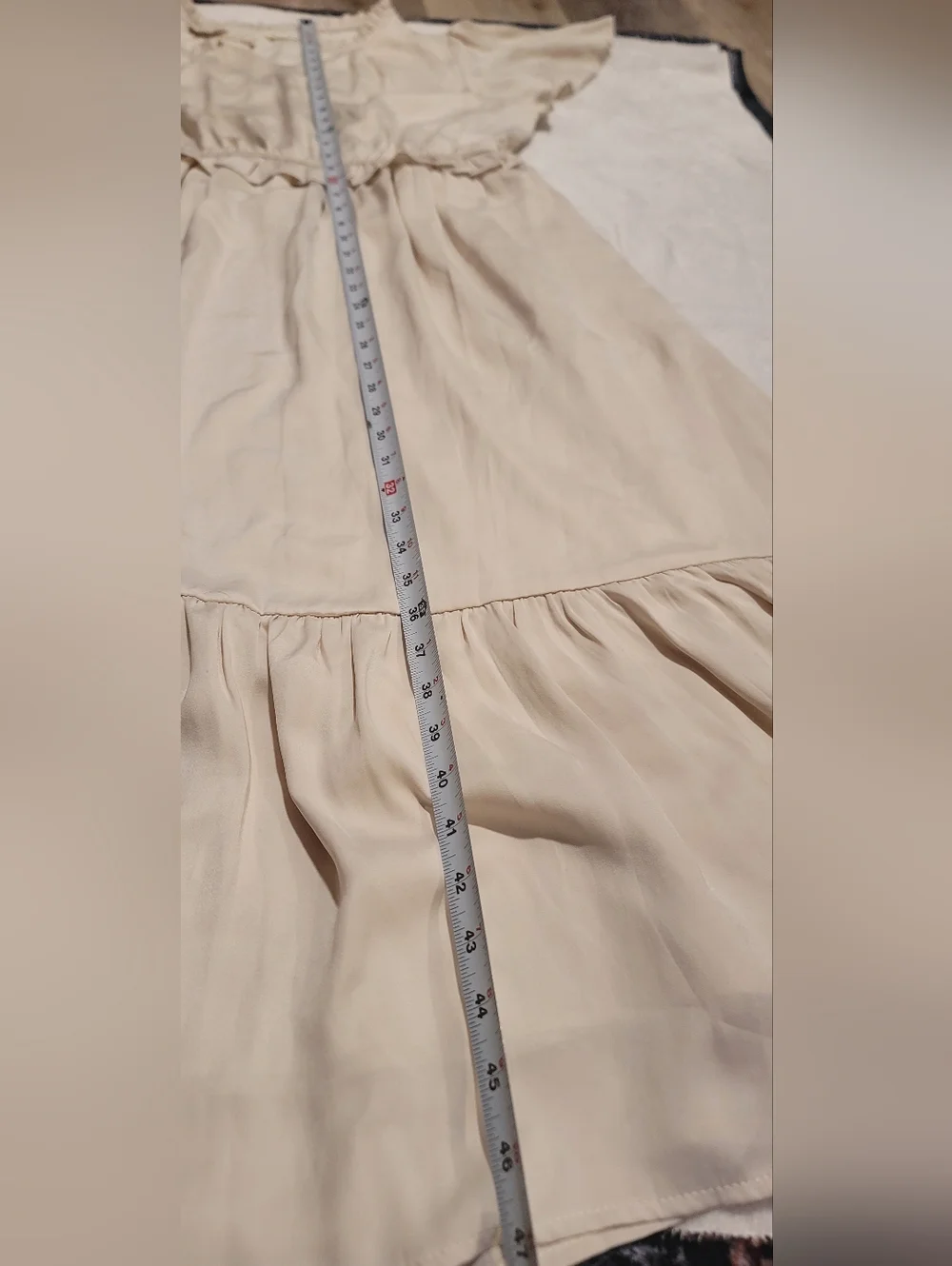 Tea n Rose Creamy, Silky Light Maxi Dress with Flowy Sleeves- Boho Chic, Country - Picture 16 of 16